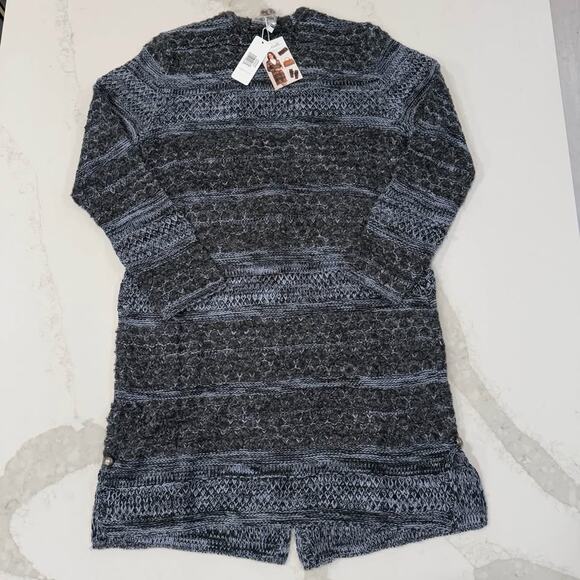 Simply Noelle NWT Long Knit Cardigan Sweater Button Closure Women's XS Gray/Blue - Picture 7 of 8